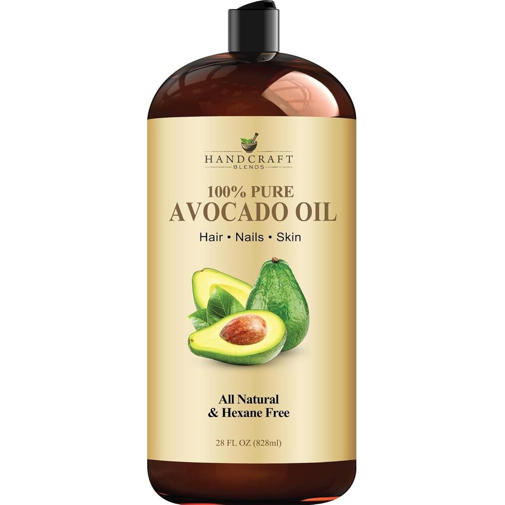Handcraft Blends Avocado Oil Cold Pressed 28oz 100% Pure and Natural Hair Skin